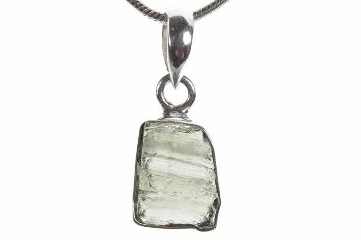 Green Moldavite Tektite Pendant ( g) - Czech Republic #353931
